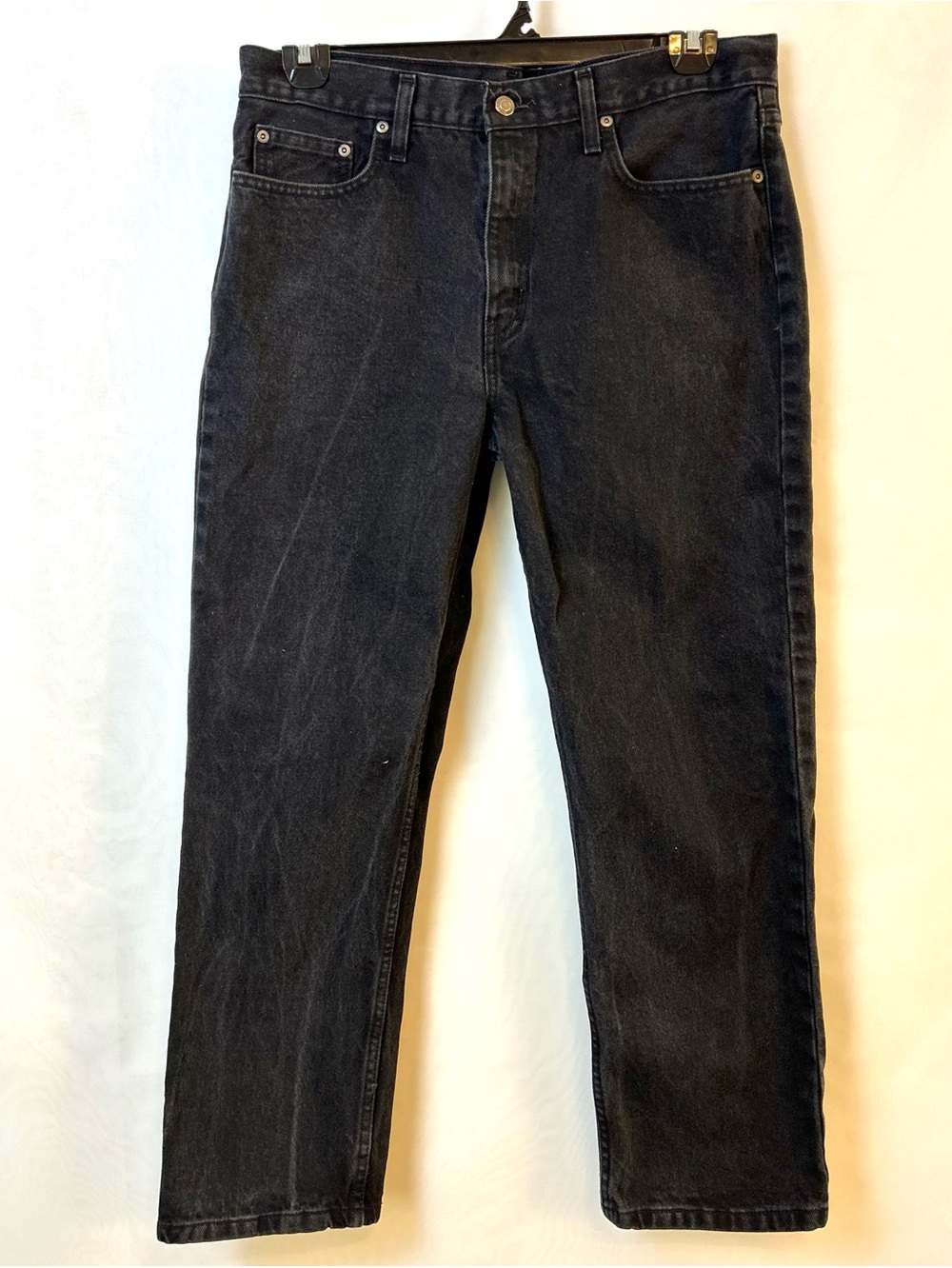 George Men's Classic Straight Leg Black Jeans 34 X 29